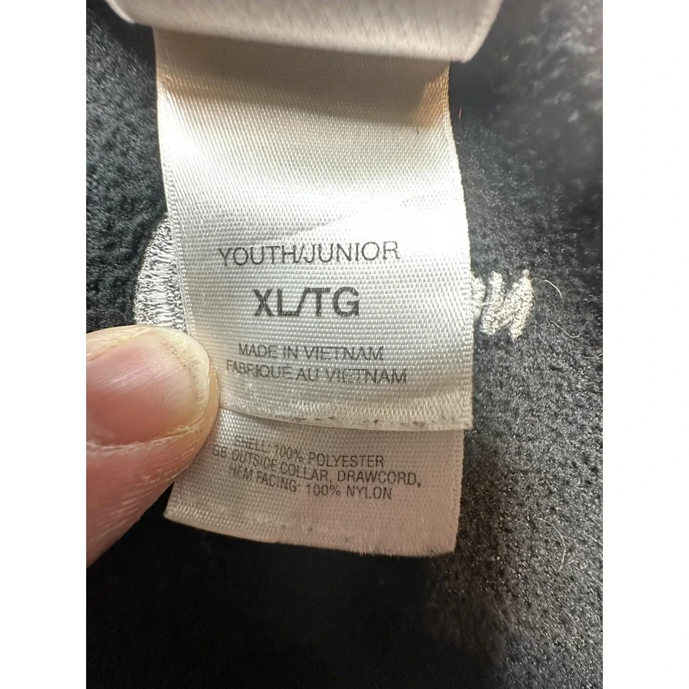 Vintage The North Face Jacket‎ Youth XL Black Fleece Full Zip Approach Hiking